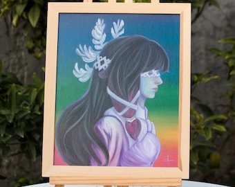 Columbina, oil painting on canvas, 24x30cm (9.5x11.8")