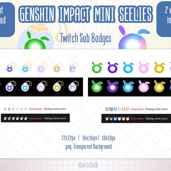 Lovely mini seelies Sub Badges for twitch, clean and stylish