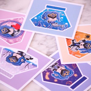 Chibittore mini print of your choice | Dottore chibi art - 9,5x9,5cm (3.74x3.74&quot;)