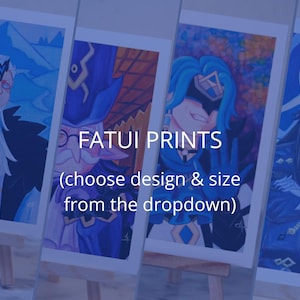 Scegli tra una selezione di stampe artistiche di Fatui Genshin Impact, riproduzioni di dipinti a olio