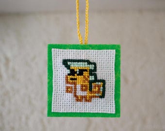 Ajaw Genshin Impact, Handmade Cross-Stitch Decoration 6x6cm (2.36x2.36") - Creation for Kinich Fans