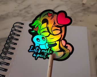Vinyl holographic sticker of Baizhu and Changsheng, waterproof gloss finish sticker, gift for Baizhu lovers