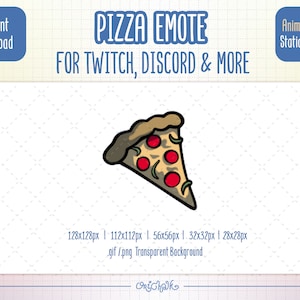 Pizza emote for Twitch, Discord  - Animated and Static