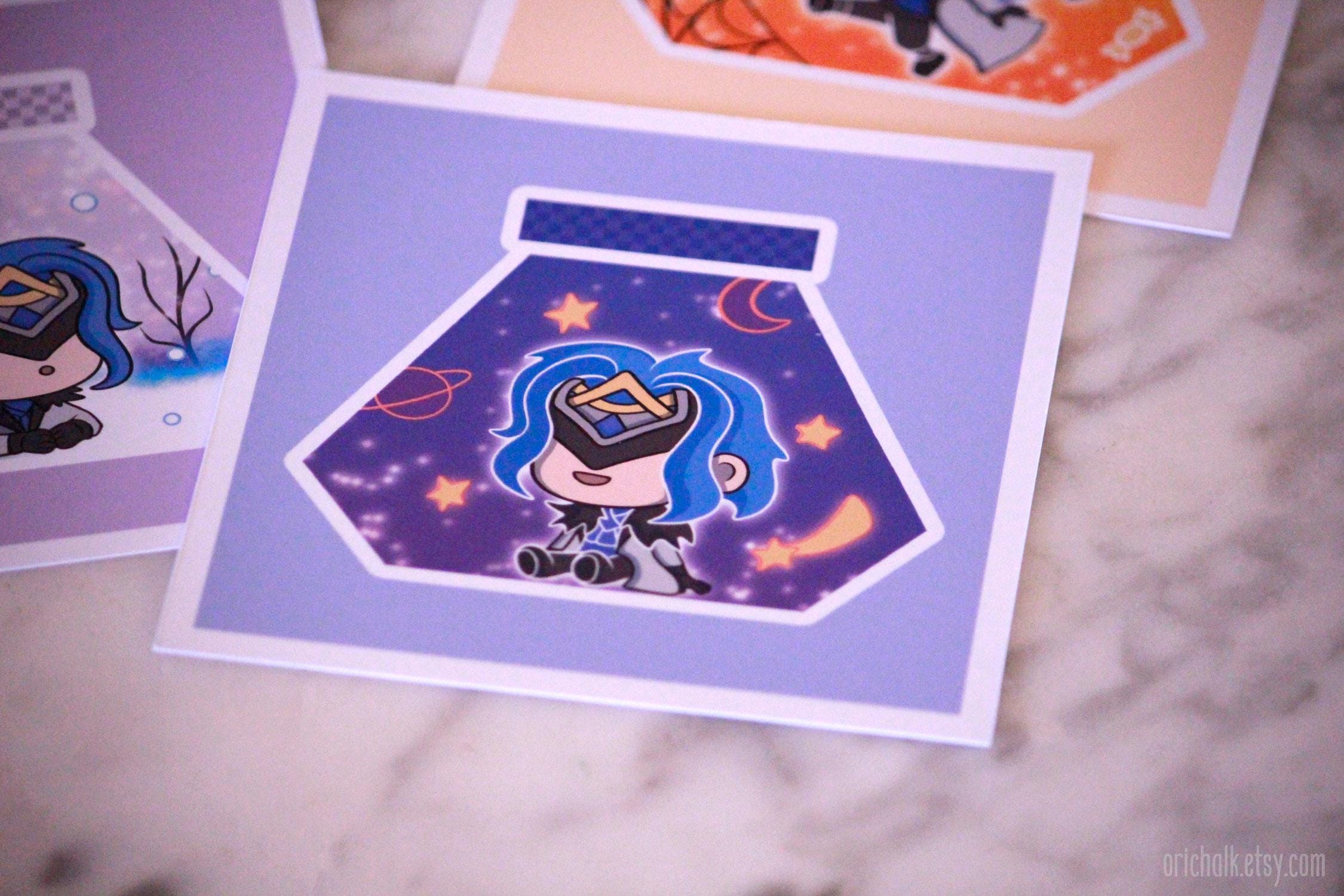 Chibittore Mini Print of Your Choice | Dottore Chibi Art - 9,5x9,5cm (3 ...