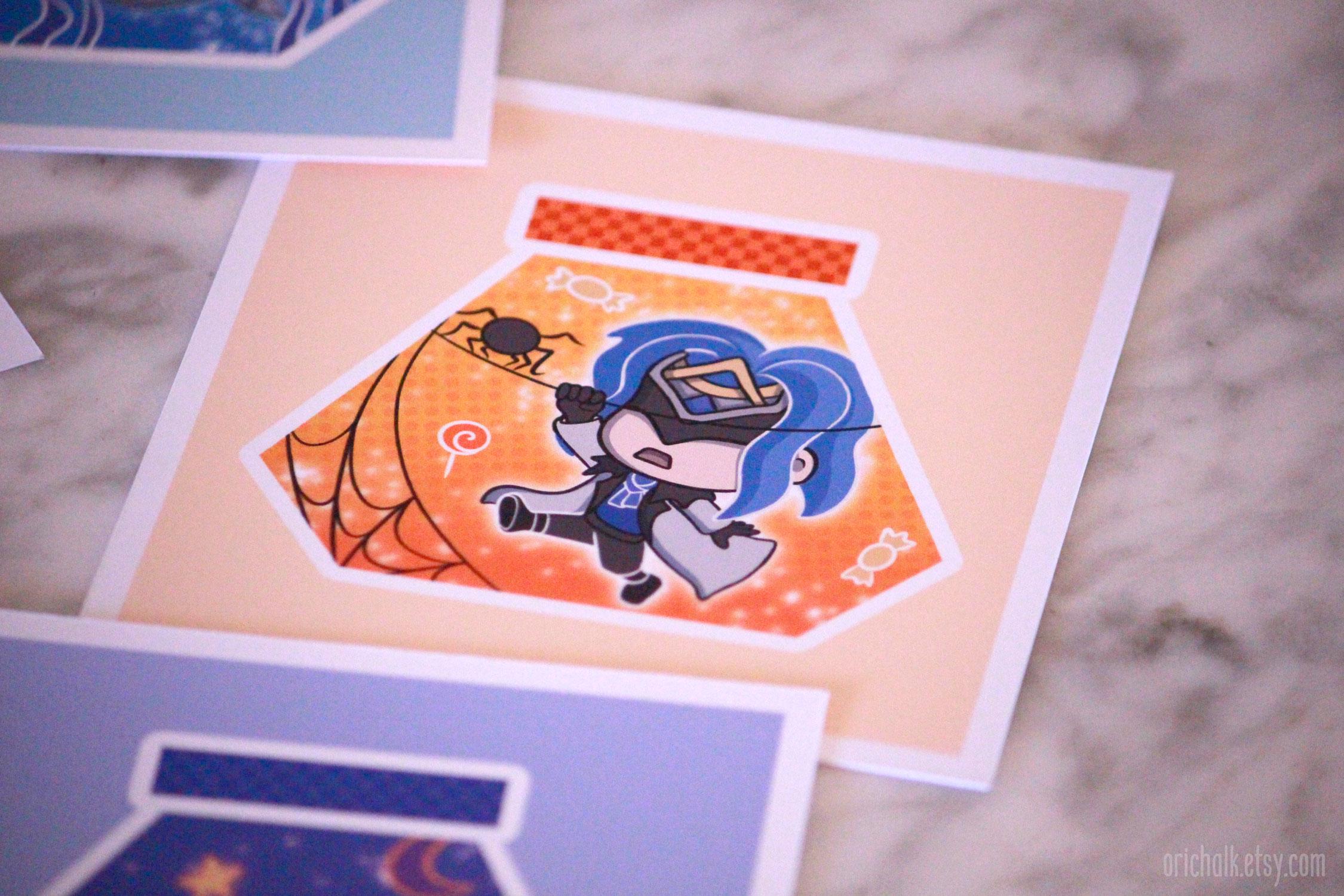 Chibittore Mini Print of Your Choice | Dottore Chibi Art - 9,5x9,5cm (3 ...