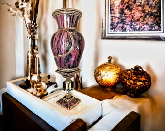 Tall Flower Vase Houswarming Gift Luxury Crystal Vase Fluid Art Vase Transparency Vase Elegant 17 Inch Stylish Adorned Glass Flower Vase