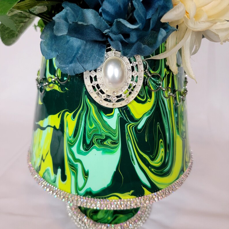 Lotus Marble Painted Vase Gift for Him Glass Flowers Vases Home Decors