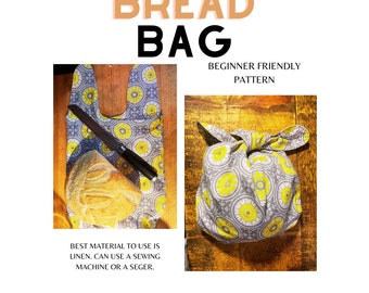 Bread Bag Sewing Pattern Sourdough Tie Bag DIGITAL PATTERN