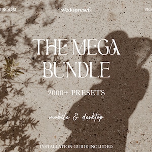 2000+ MEGA Lightroom Presets Bundle | Mobile and Desktop | Adobe Lightroom | Instagram Blogger | Photo Edit Filters | Free Updates | XMP DNG