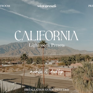 California Lightroom Presets | Mobile & Desktop | Minimal Filters | Summer Blogger Presets | LA Instagram Aesthetic | DNG + XMP Presets