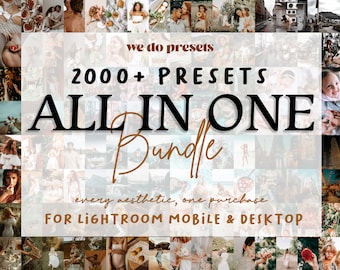 2000+ MEGA Lightroom Presets Bundle | Mobile and Desktop | Adobe Lightroom | Instagram Blogger | Photo Edit Filters | Free Updates | XMP DNG