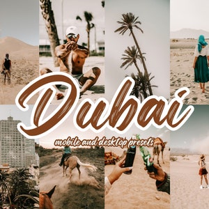 15 Dubai Lightroom Presets | Mobilne i stacjonarne | Filtry Desert Brown | Beige Blogger Presets | Estetyka Instagrama | Presety DNG + XMP