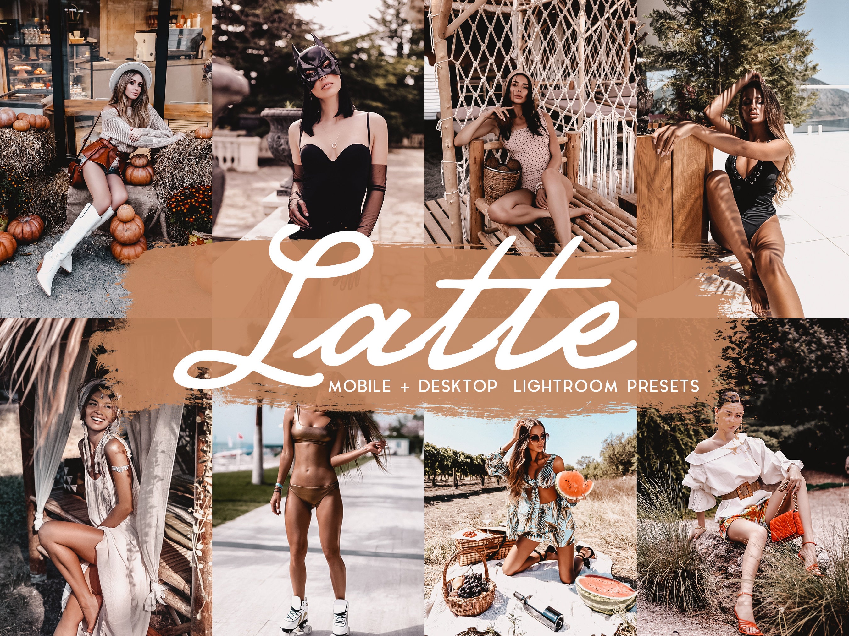 Latte Lightroom Presets | Mobile & Desktop | Minimal, Golden Filters | Fashion Blogger Presets | Instagram Aesthetic | DNG + XMP Presets