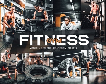 10 Fitness and Gym Lightroom Presets | Mobile & Desktop | Mood Filters | Health Blogger Presets | Instagram Aesthetic | DNG + XMP Presets