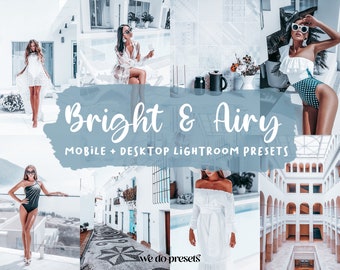 Helle und Luftige Lightroom Presets | Mobile und Desktop Filter (DNG + XMP Presets)