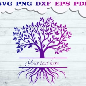 Split Love Tree SVG, Tree with Roots Svg, Monogram tree Cut file, Family tree svg, Tree Wall decor,  Family tree Cricut, Tree svg, Roots svg