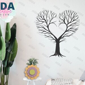 Love Tree Heart SVG, Dry Tree With Heart Svg, Love Tree Cut File ...