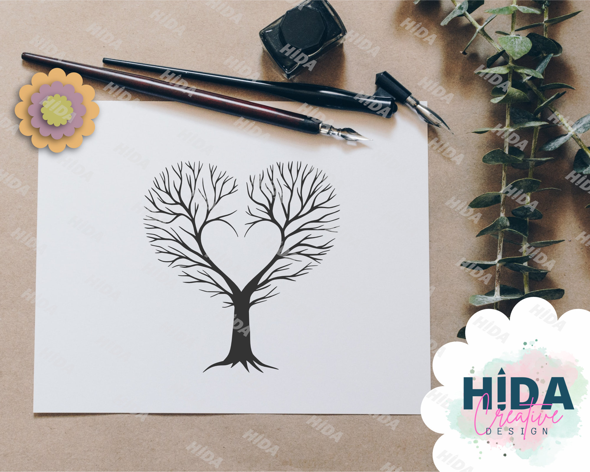 Love Tree Heart SVG Dry Tree With Heart Svg Love Tree Cut - Etsy
