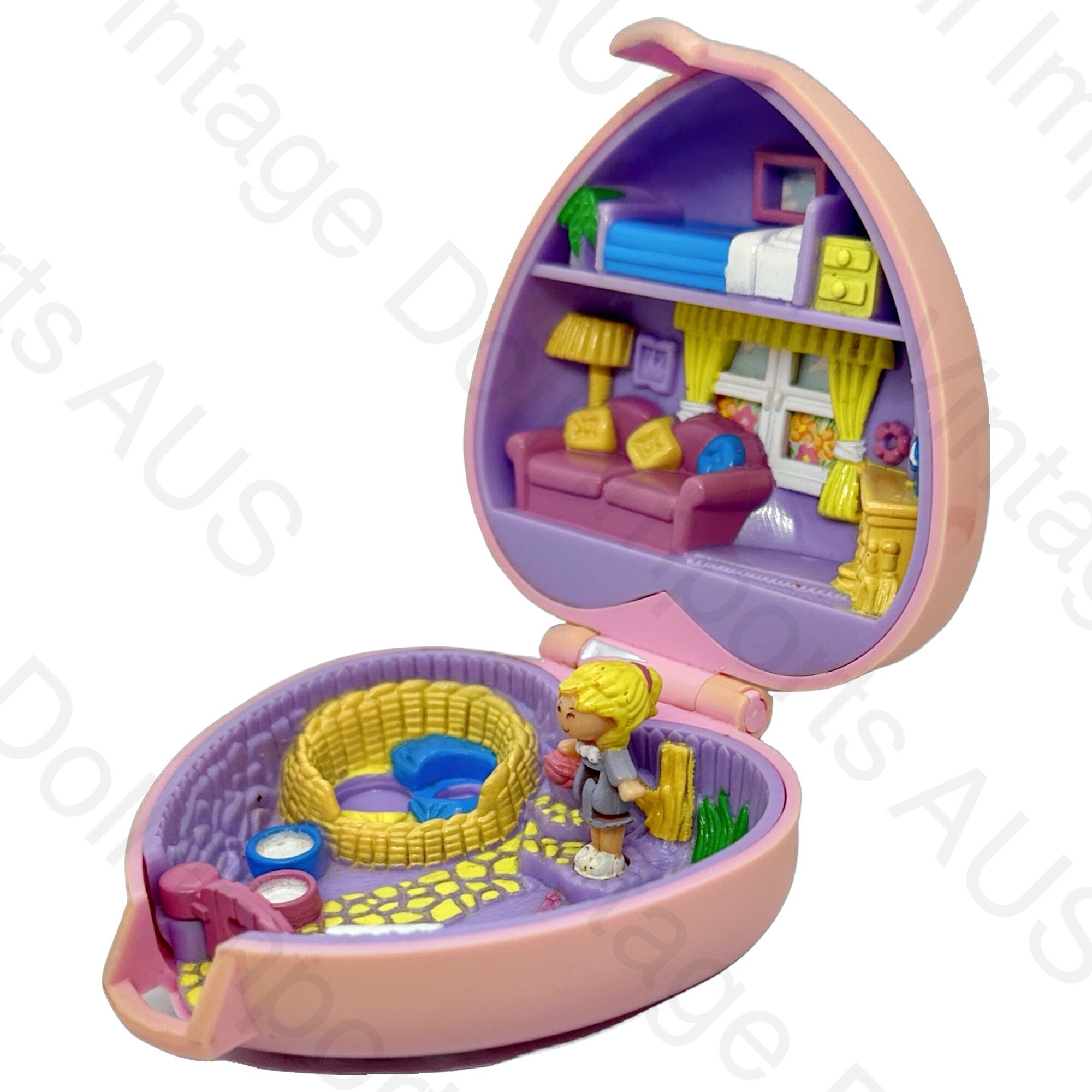  1993 Polly Pocket Kozy Kitties Compact - Etsy Illustration 