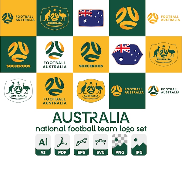 Australia National Soccer Team Logos, Football Australia, Socceroos Logo, Jersey Crest Logo Vector Ai Jpg Png Pdf Eps Svg