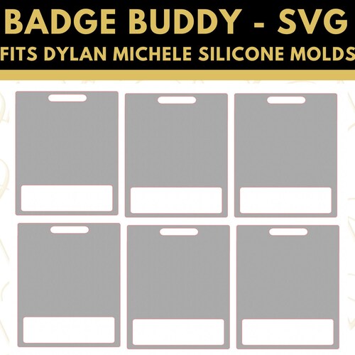 Blank Badge Buddy SVG Fits Dylan Michele Badge Buddy Etsy