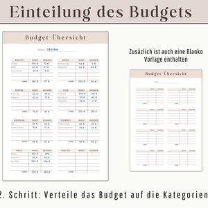Utskrivbar månadsbudget A4 | Budgetplanerare Hushållsbok Finansiell planerare för nybörjare | Mall för översikt över utgiftsspårning bild 3