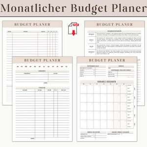 Budget planner A4 digital download Kakeibo | Financial Planner Set Print PDF | Savings tracker template household book monthly budget sheet