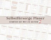 Selbstfürsorge Planer Set zum Ausdrucken Stimmungstagebuch Mood Tracker deutsch Mental Health Journal Vorlage Stimmungskalender Reflektion