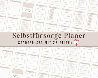 Selbstfürsorge Planer Set zum Ausdrucken Stimmungstagebuch Mood Tracker deutsch Mental Health Journal Vorlage Stimmungskalender Reflektion