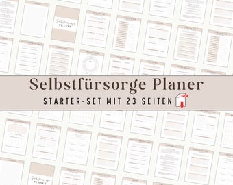 Planificateur de soins personnels pour l’impression, journal d’humeur, suivi de l’humeur, modèle de journal allemand sur la santé mentale, calendrier de l’humeur, réflexion