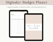 Digitaler Budget Planer deutsch monatlicher Finanzplaner GoodNotes Vorlage Budgetplaner Set Tablet als Haushaltsbuch für iPad
