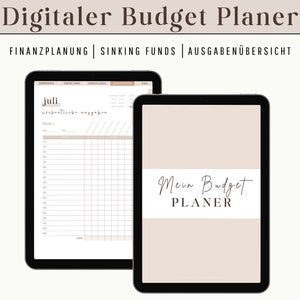 Digital budget planner German monthly financial planner GoodNotes template budget planner set tablet as a household book for iPad