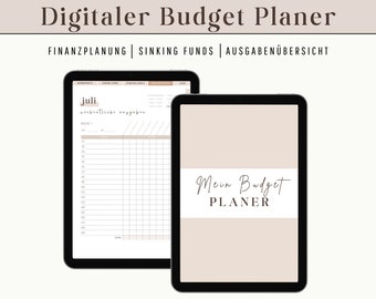 Planificador de presupuesto digital Planificador financiero mensual alemán Plantilla GoodNotes planificador de presupuesto establece tableta como libro de presupuesto para iPad