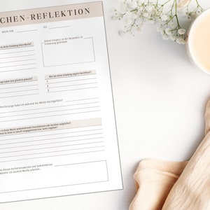 May include: A printable weekly reflection journal with sections for noting highlights, challenges, and goals. The journal is designed to help you reflect on your week and set intentions for the next.