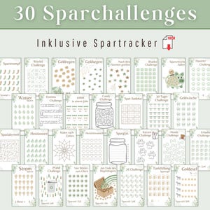Sparchallenge A6 zum Ausdrucken | Kleingeld Challenge | Cash Stuffing Vorlage PDF | Sparspiel Zipper Umschlag | Budget Planer Challenge
