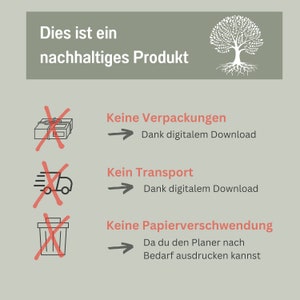 Monatsplaner DIN A3 und A4 To-Do Liste Prioritäten digitaler DOWNLOAD Monatsplan Wochenplan Monatskalender silbergrün Eukalyptus Bild 8