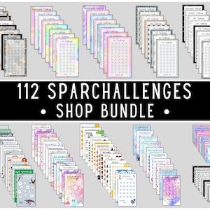 Monthly Savings Challenge for Budget Book | Store Bundle | DIGITAL DOWNLOAD | Sparbinder A6 Zipper Budgeting Method Set | German small change