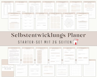 Printable Self-Development Planner, Coaching Template Set, Digital Journal, Goal Manifesting, Mindfulness, Vision Board, Workbook