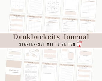 Printable Gratitude Journal | Self-Reflection Mindfulness Diary PDF | Template for more focus, inner strength & well-being