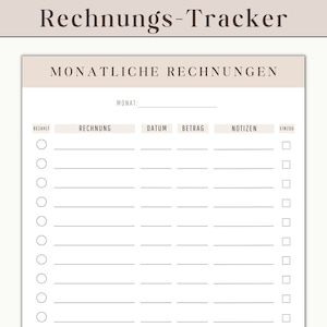Bill Tracker Bill Tracker Budget Planner | Checklist Monthly Bills Template Money Management | Planning personal finances | PDF