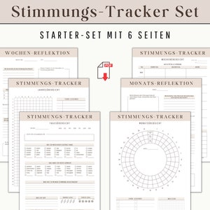 Mood Tracker for Self Care | Mood Diary Habits Routines Tracker | Selfcare Therapy Journal Template to Print