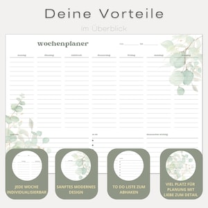Wochenplaner DIN A3 und A4 | To-Do Liste Prioritäten für Familie auf