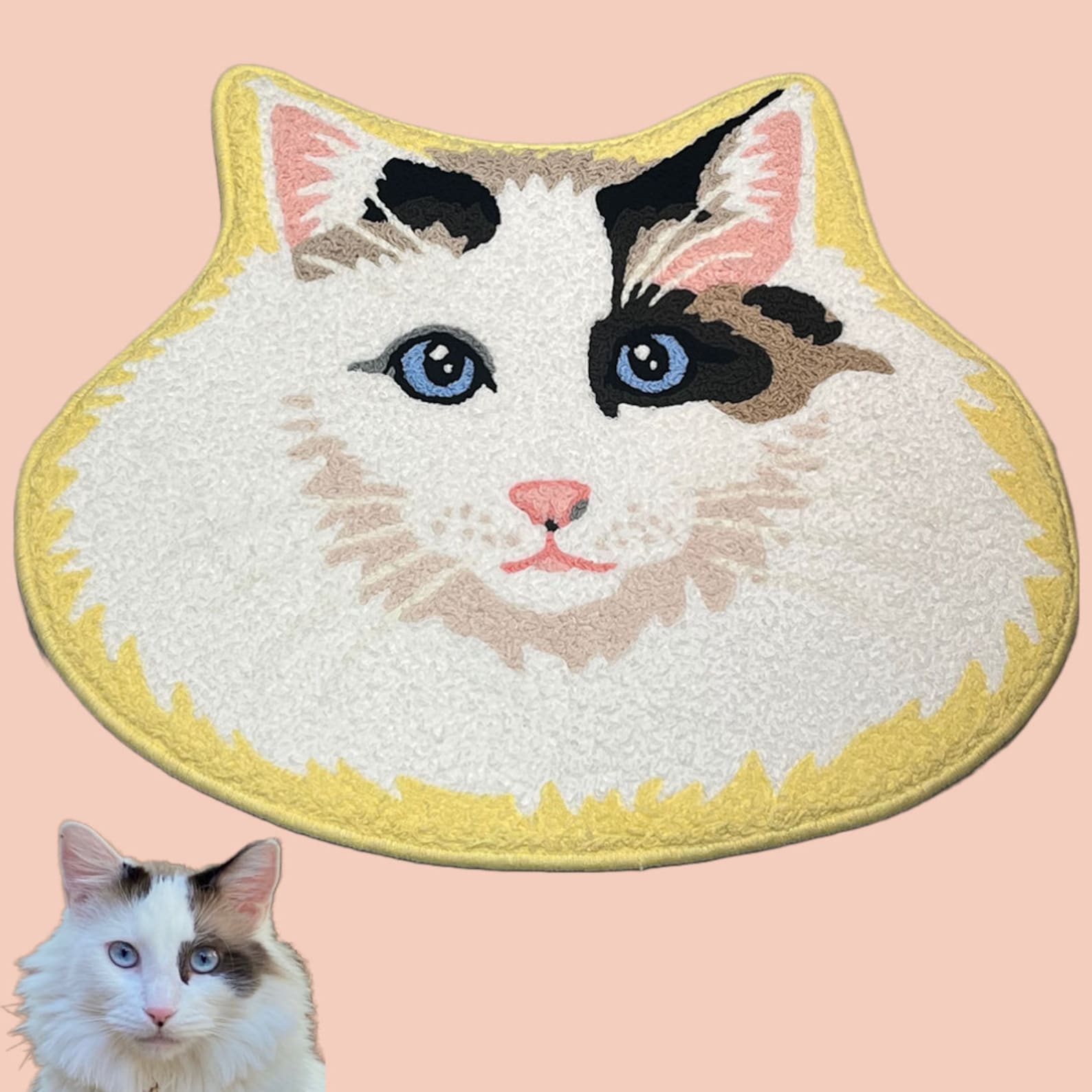 Custom Pet Portrait Rug Personalized Cartoon Pet Rug - Etsy