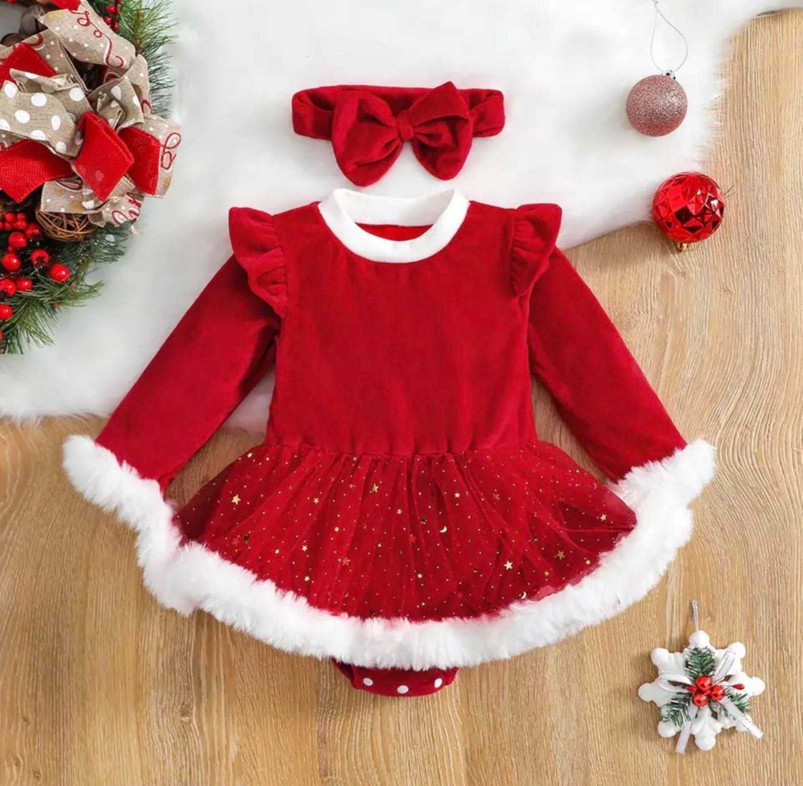 Mrs Santa newborn Christmas outfit