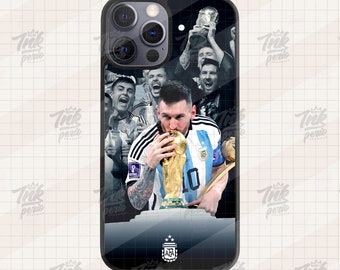 Messi World Cup 2022 Phone Case - Argentina Champion 2022 Iphone Case - Messi Trophy World Cup 2022