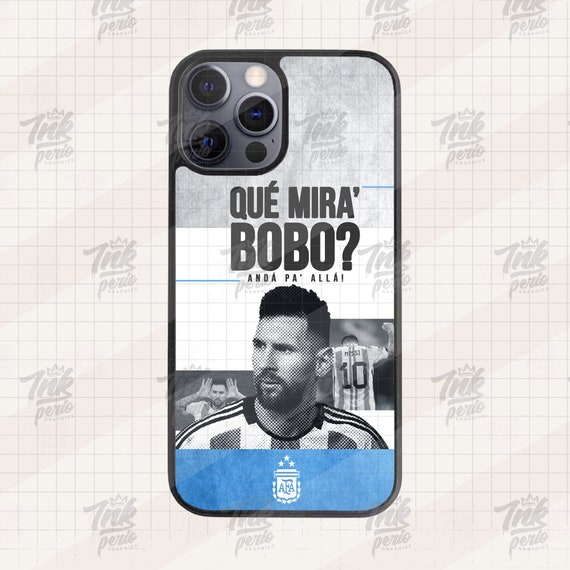 Leo Messi Clear Phone Case with Keychain, Argentina World Cup case