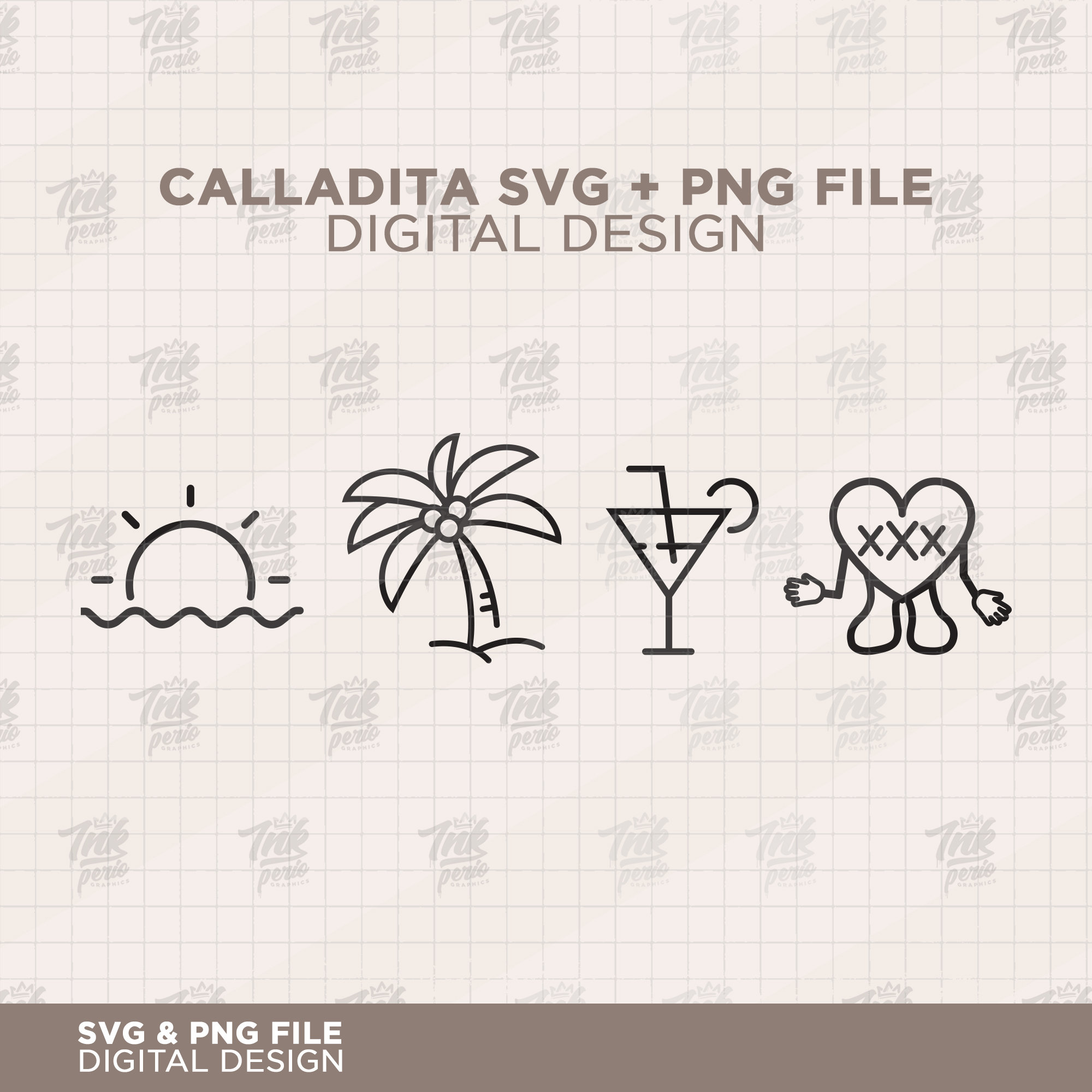 CALLAITA svg y png bad bunny svg descarga digital badBunny - Etsy España