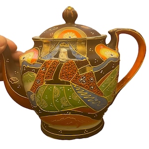Antique Japanese Teapot | Vintage Teapot from Japan | Hand Painted | Moriyama Mori Machi Teapot |