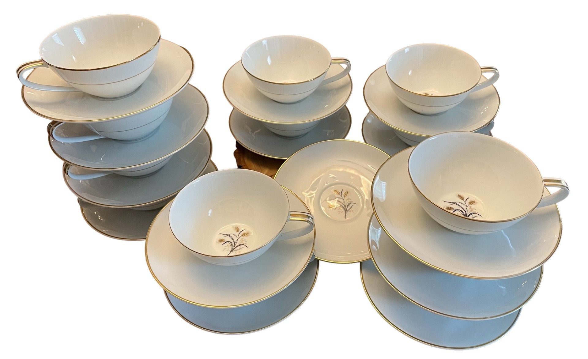 Noritake Cups and Saucers Made in Japan Wheatcroft 5852 Fine China Tea