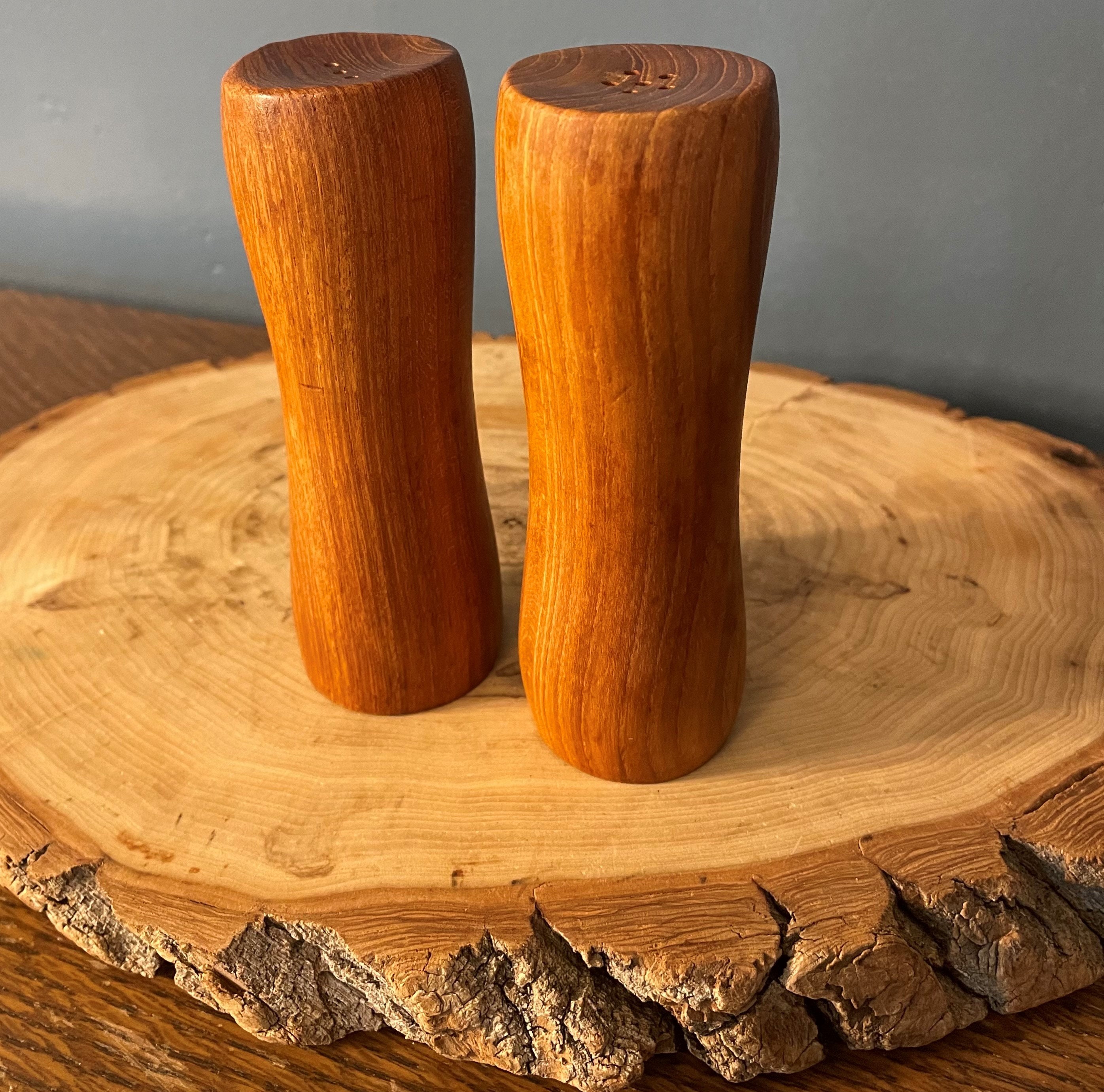 Vintage Wooden Salt And Pepper Shakersnull
